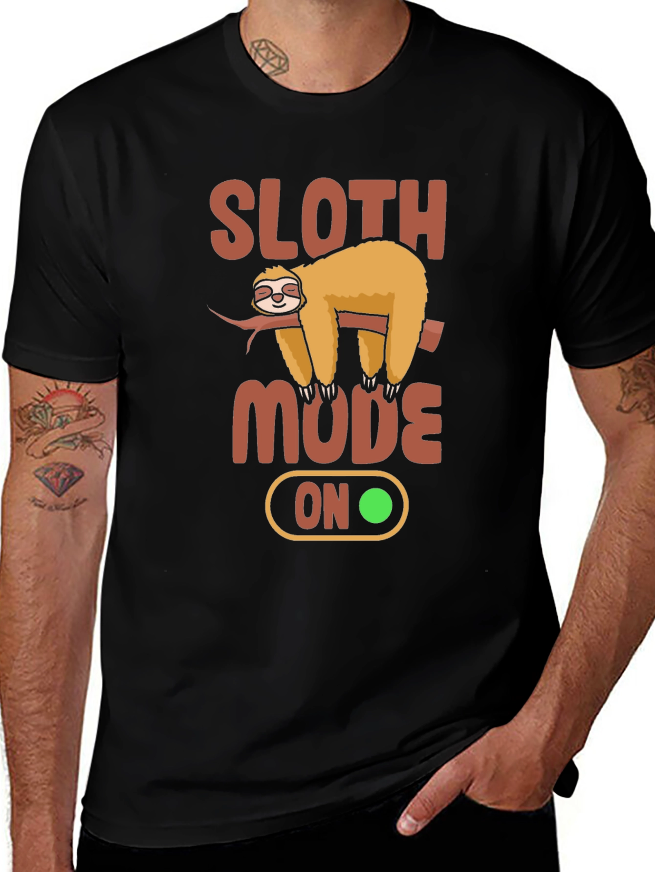 Variant 28 of Sloth Mode On Graphic T-Shirt