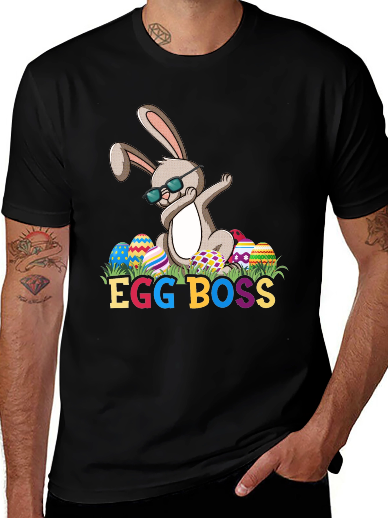 Egg Boss Easter Bunny Graphic Tee
