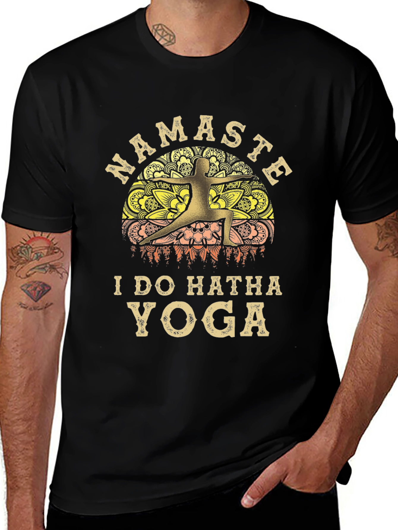 Variant 16 of Namaste Hatha Yoga Black Graphic Tee