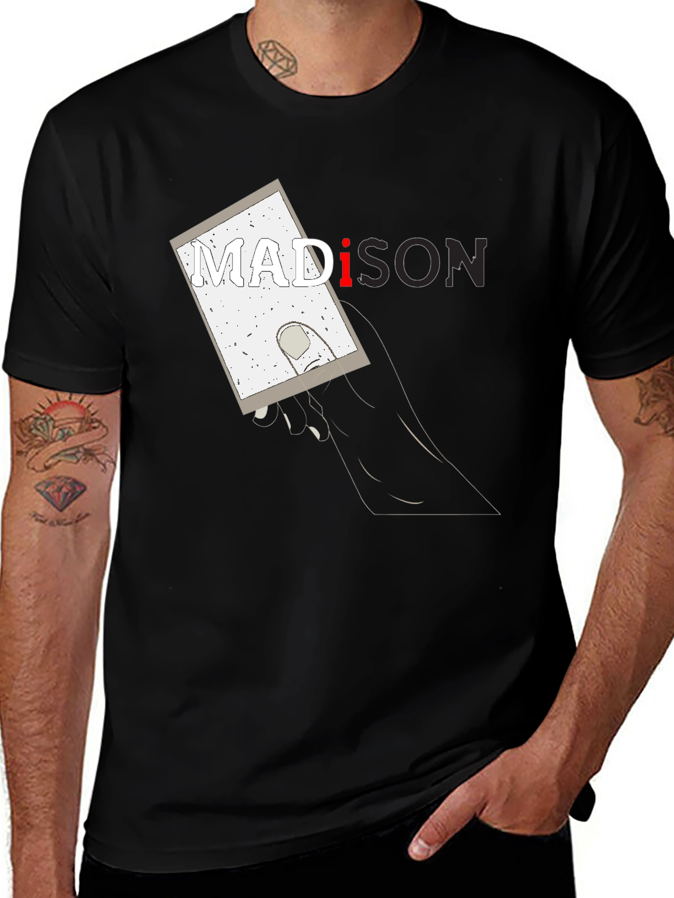 Variant 25 of Madison Graphic Print Black T-Shirt
