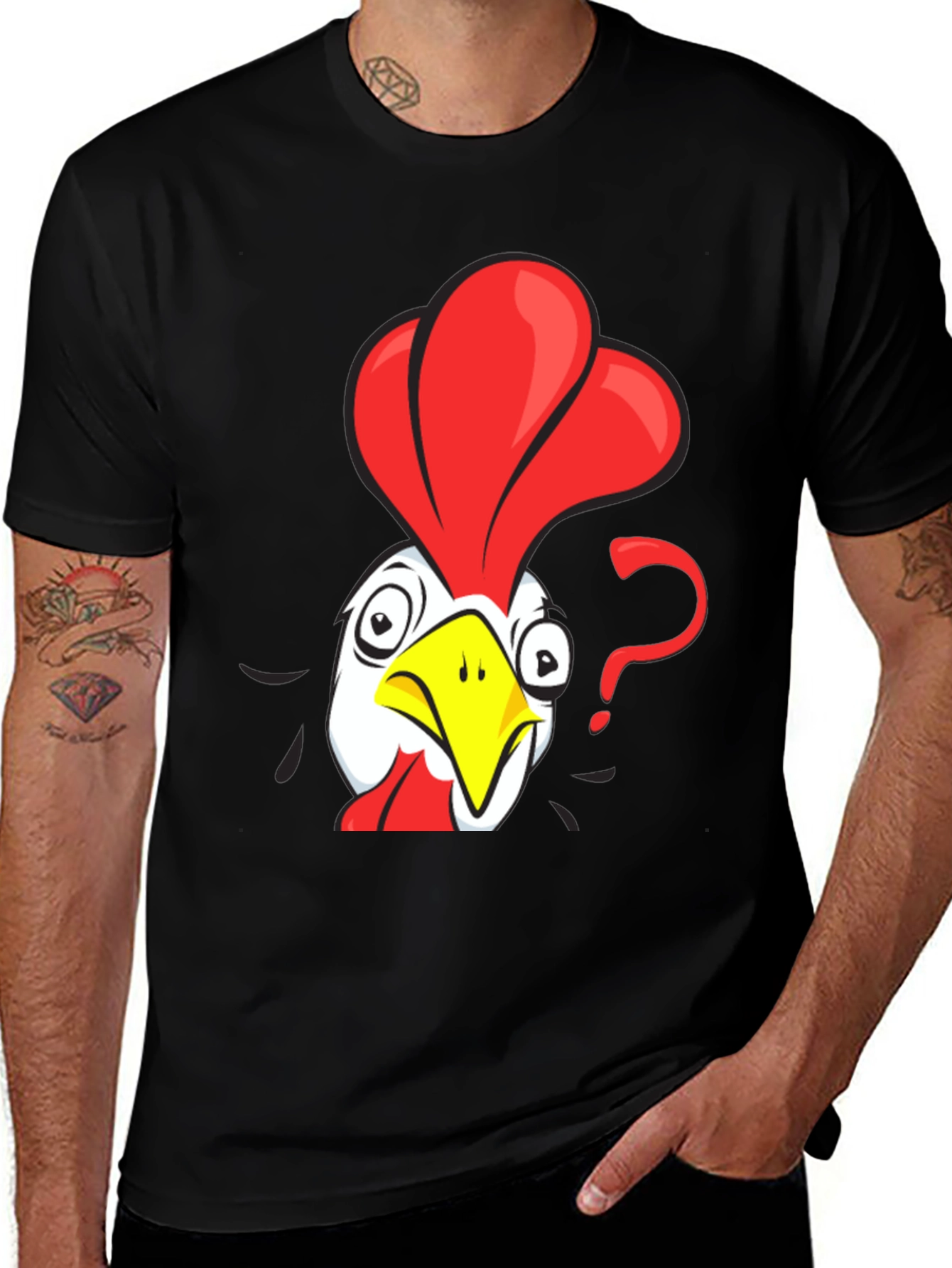 Variant 12 of Funny Chicken Question T-Shirt
