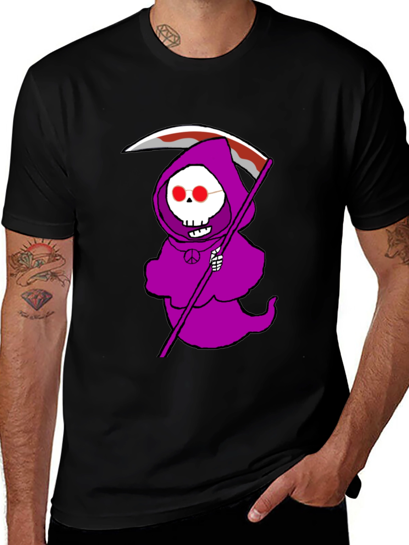 Variant 10 of Grim Reaper Peace Sign T-Shirt
