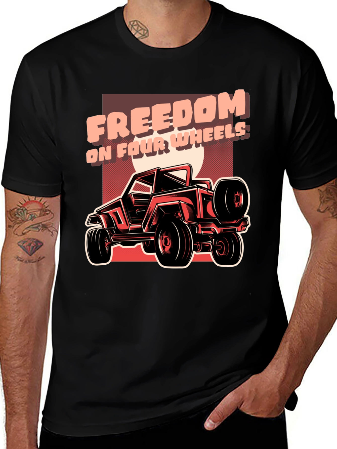 Variant 3 of Freedom on Four Wheels T-Shirt