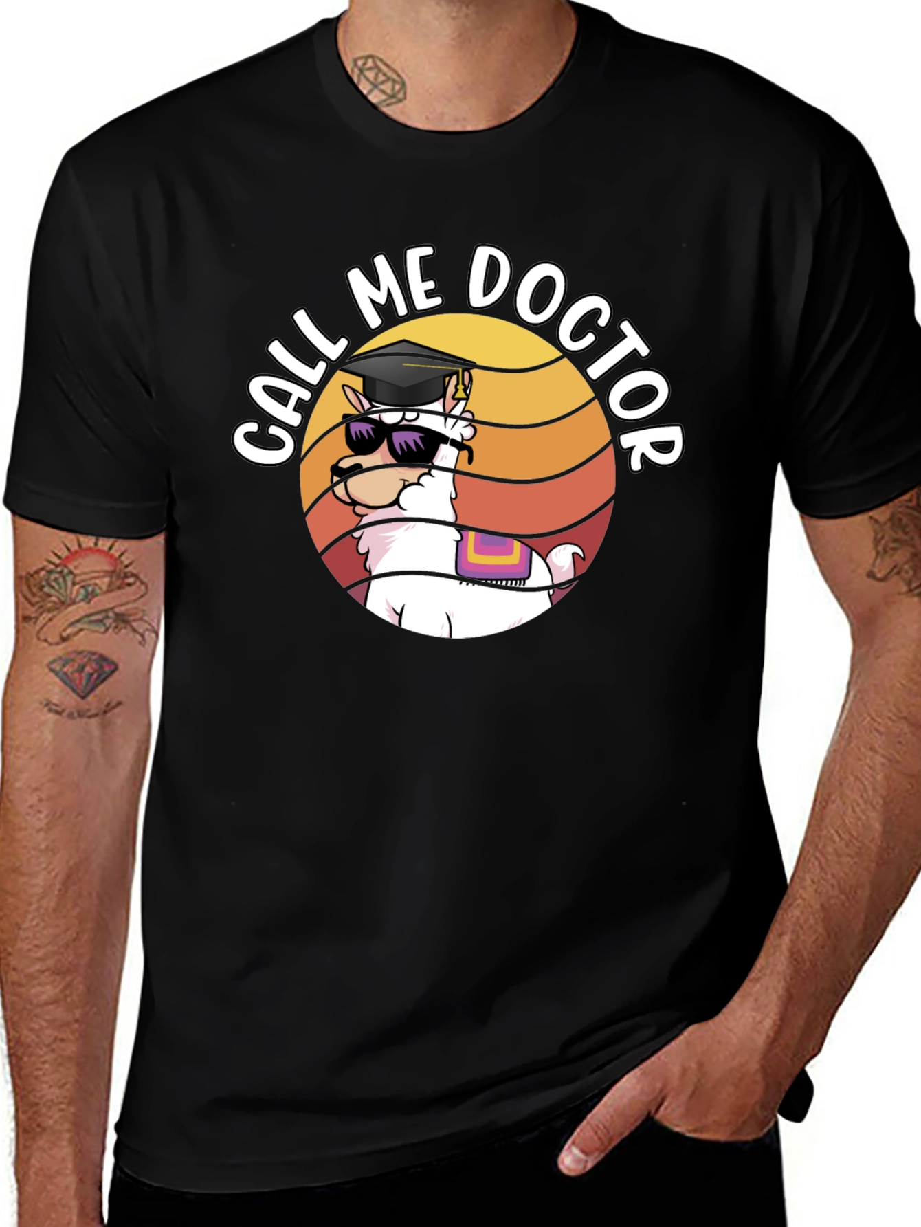 Variant 18 of Call Me Doctor T-Shirt Llama Graduate