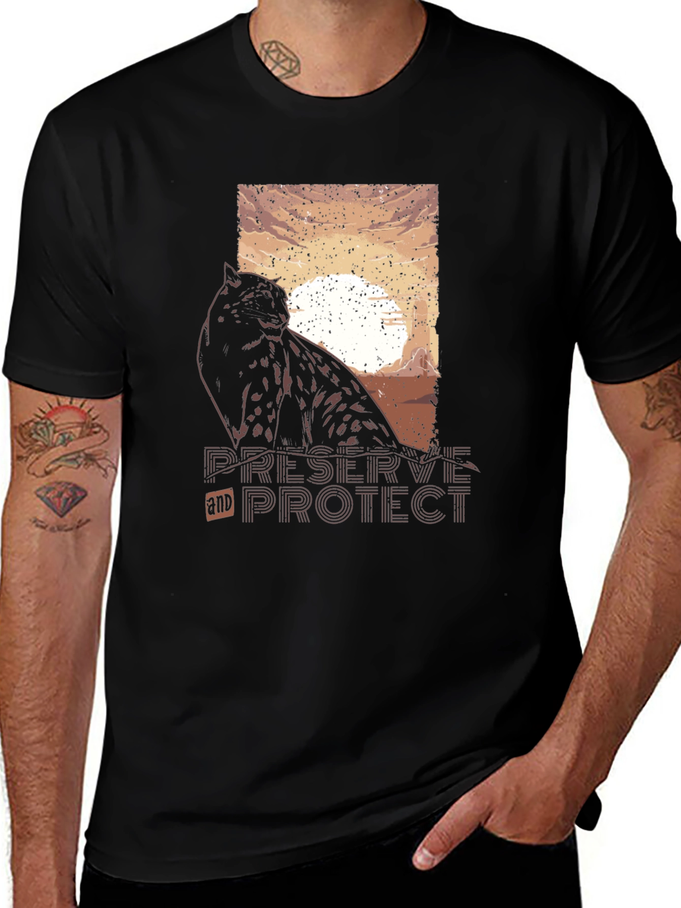 Variant 21 of Preserve and Protect Graphic Tee - Black T-Shirt