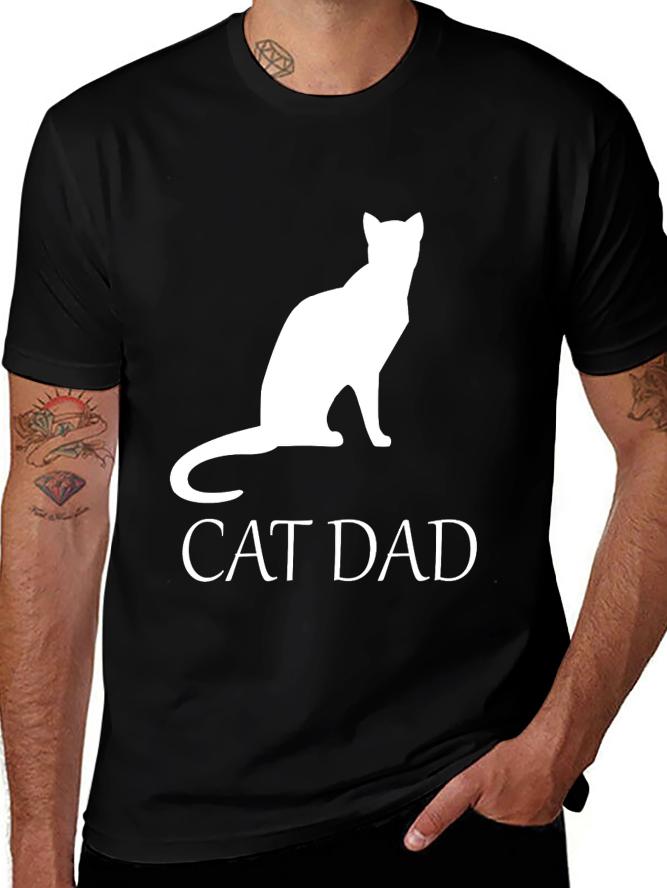 Variant 13 of Cat Dad T-Shirt - Cool Cat Lover Tee