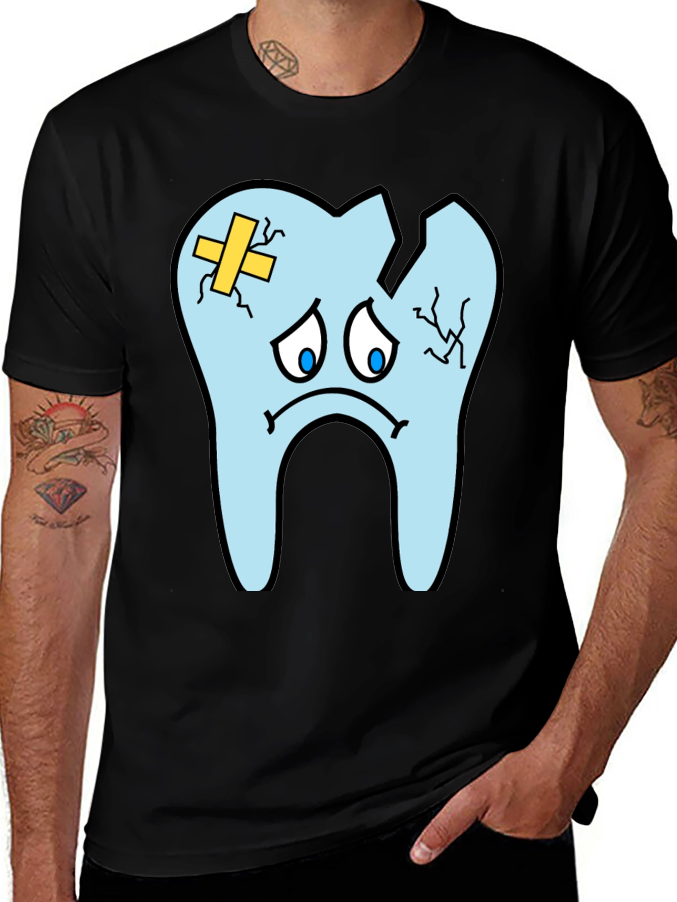 Variant 24 of Sad Tooth T-Shirt - Funny Dental Humor Tee