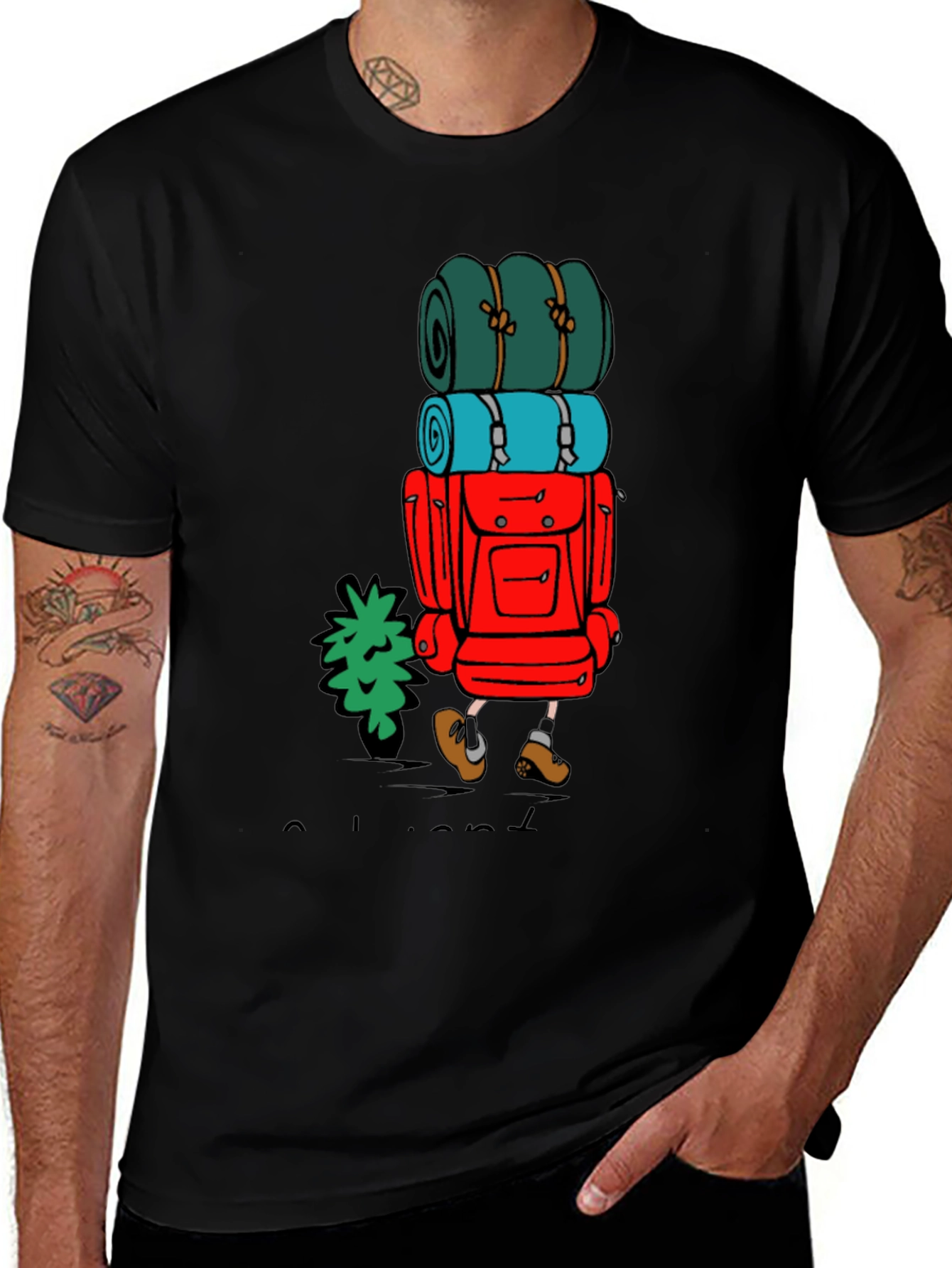 Variant 24 of Hiking Adventure T-Shirt - Backpack Character Graphic Tee