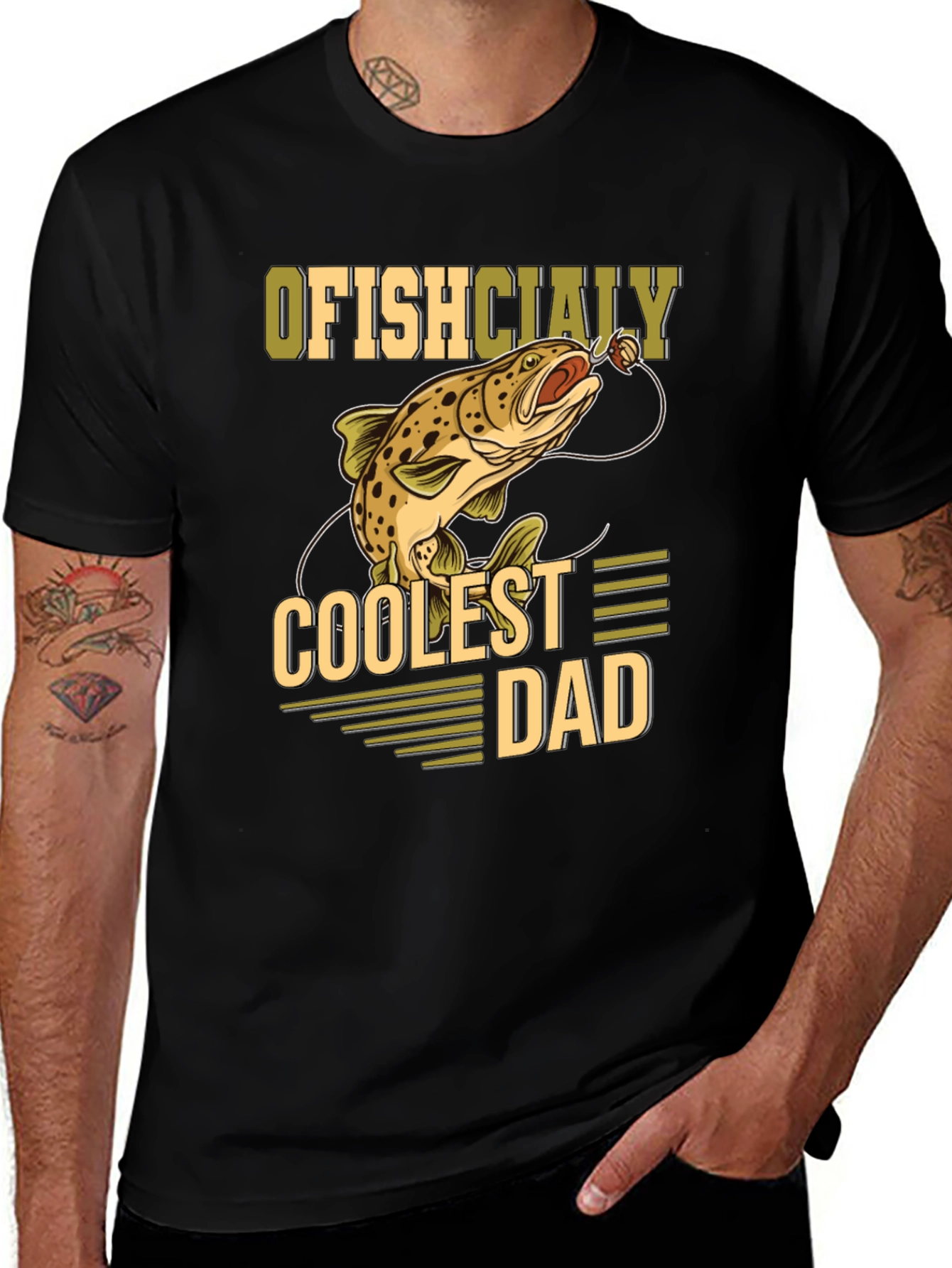 Variant 8 of Ofishcially Coolest Dad T-Shirt - Fishing Tee