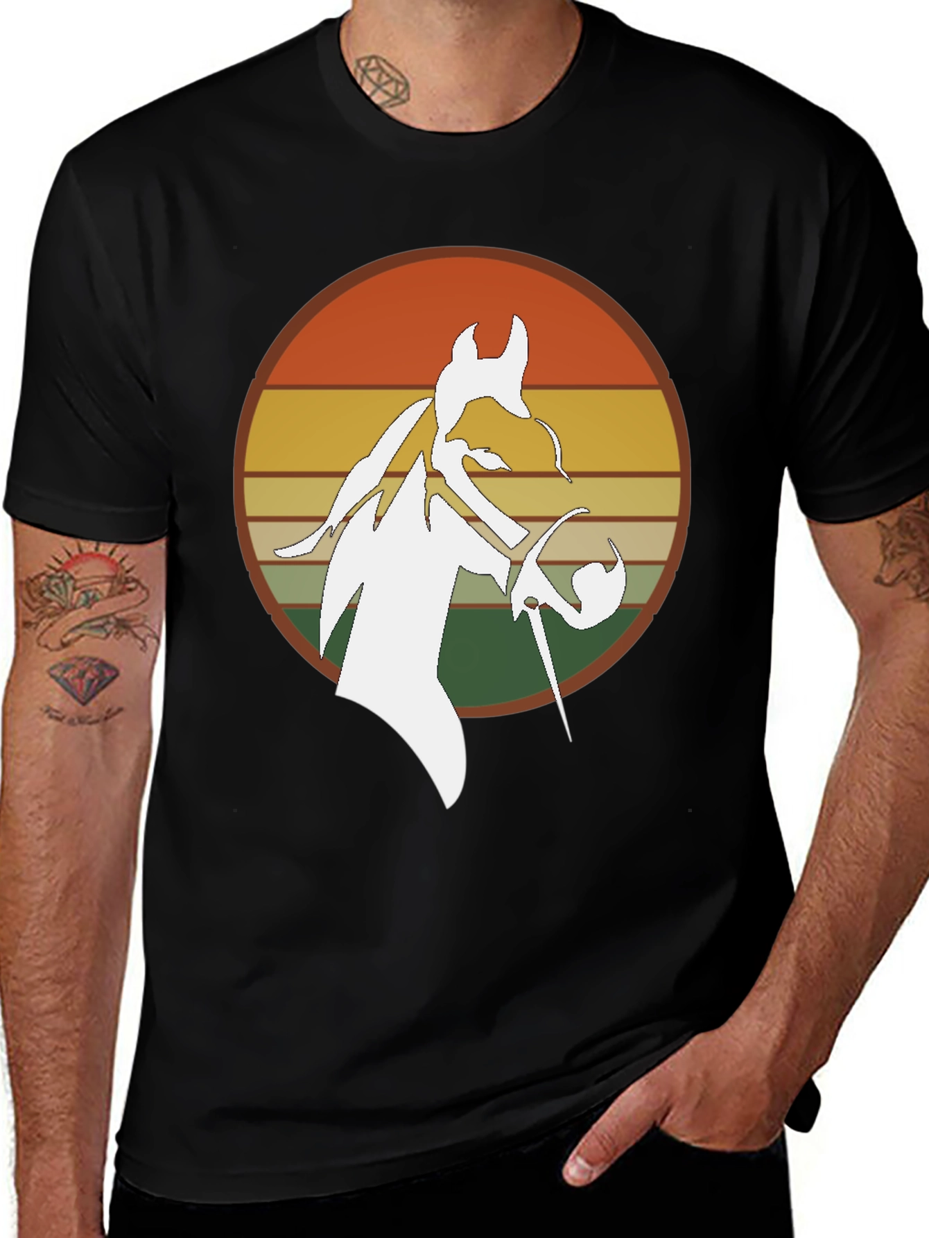 Variant 30 of Retro Sunset Wizard Graphic Tee