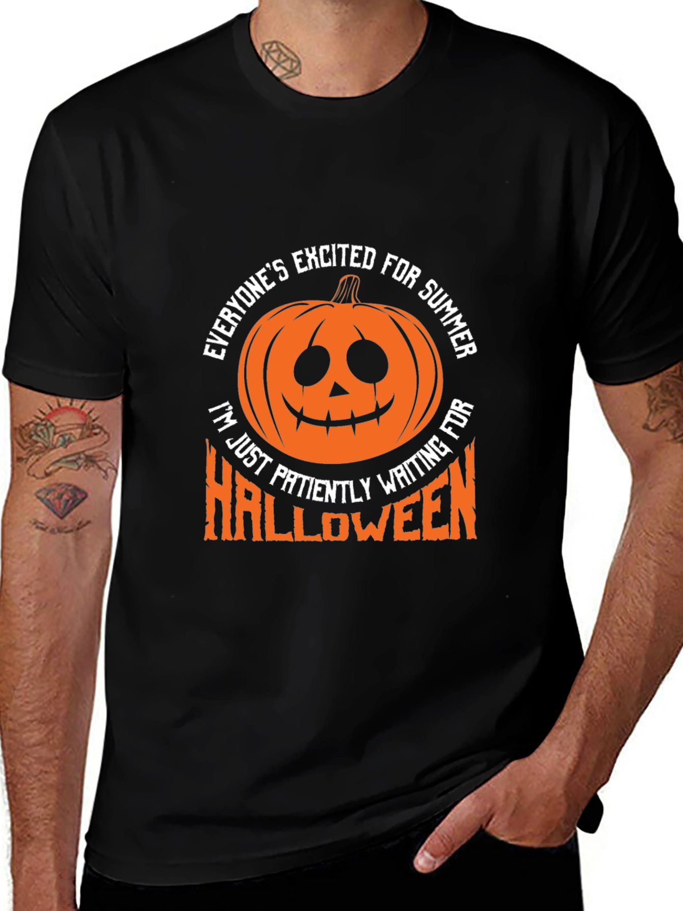 Halloween Pumpkin T-Shirt - Waiting for Halloween Tee