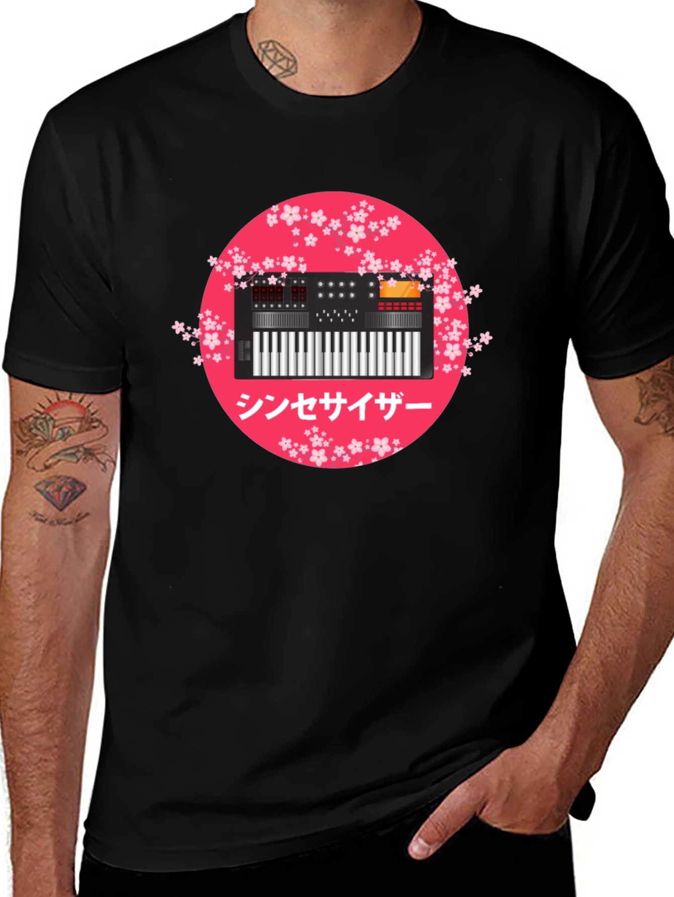 Variant 18 of Synthesizer Sakura Graphic Tee