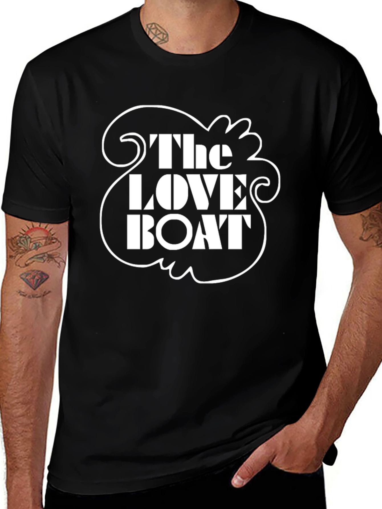 Variant 21 of The Love Boat Black Graphic T-Shirt