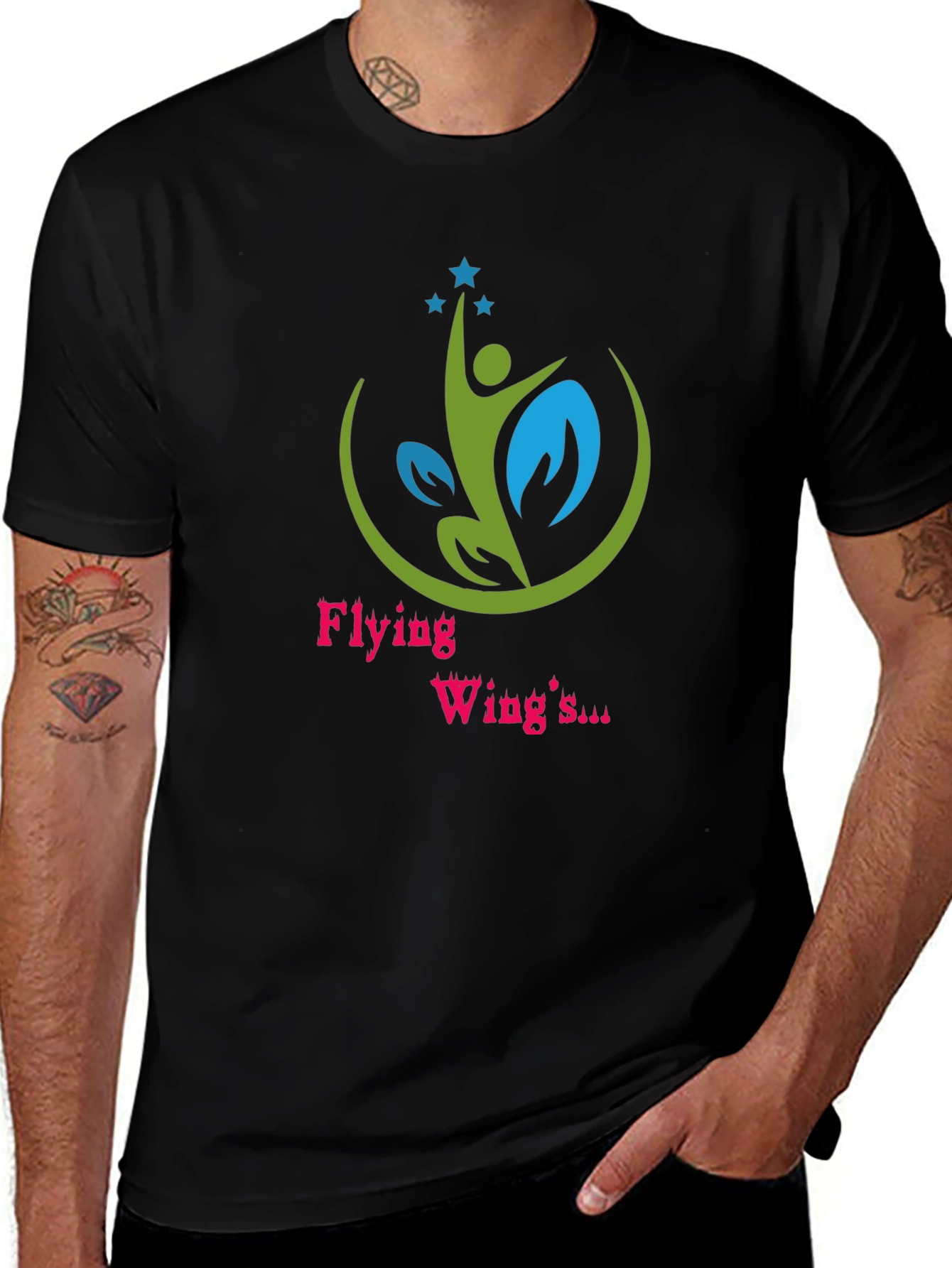Variant 16 of Flying Wings Black Graphic Tee