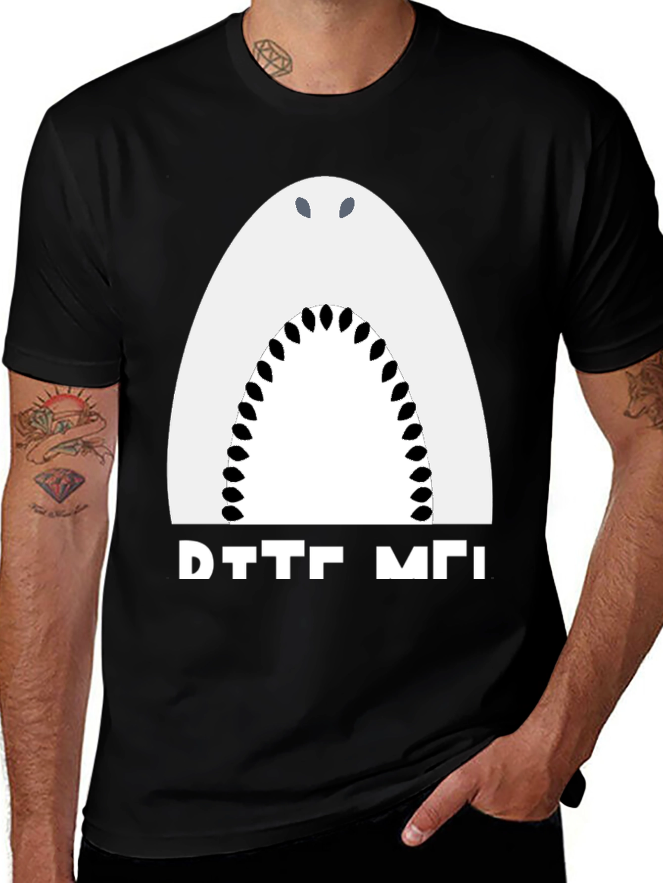 Variant 8 of Shark Bite Me Funny Graphic Tee