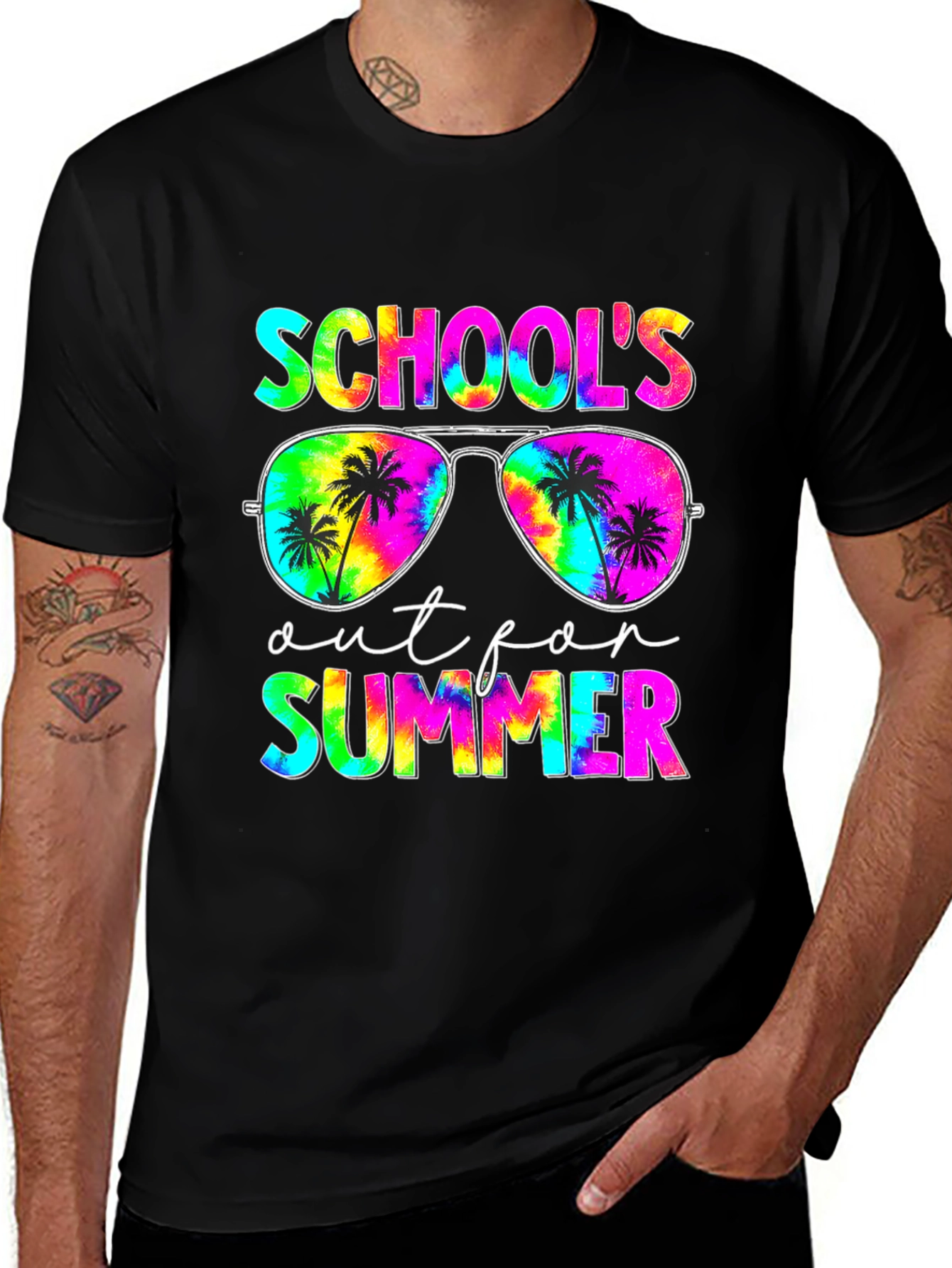 Variant 20 of School's Out For Summer Tie Dye Graphic T-Shirt