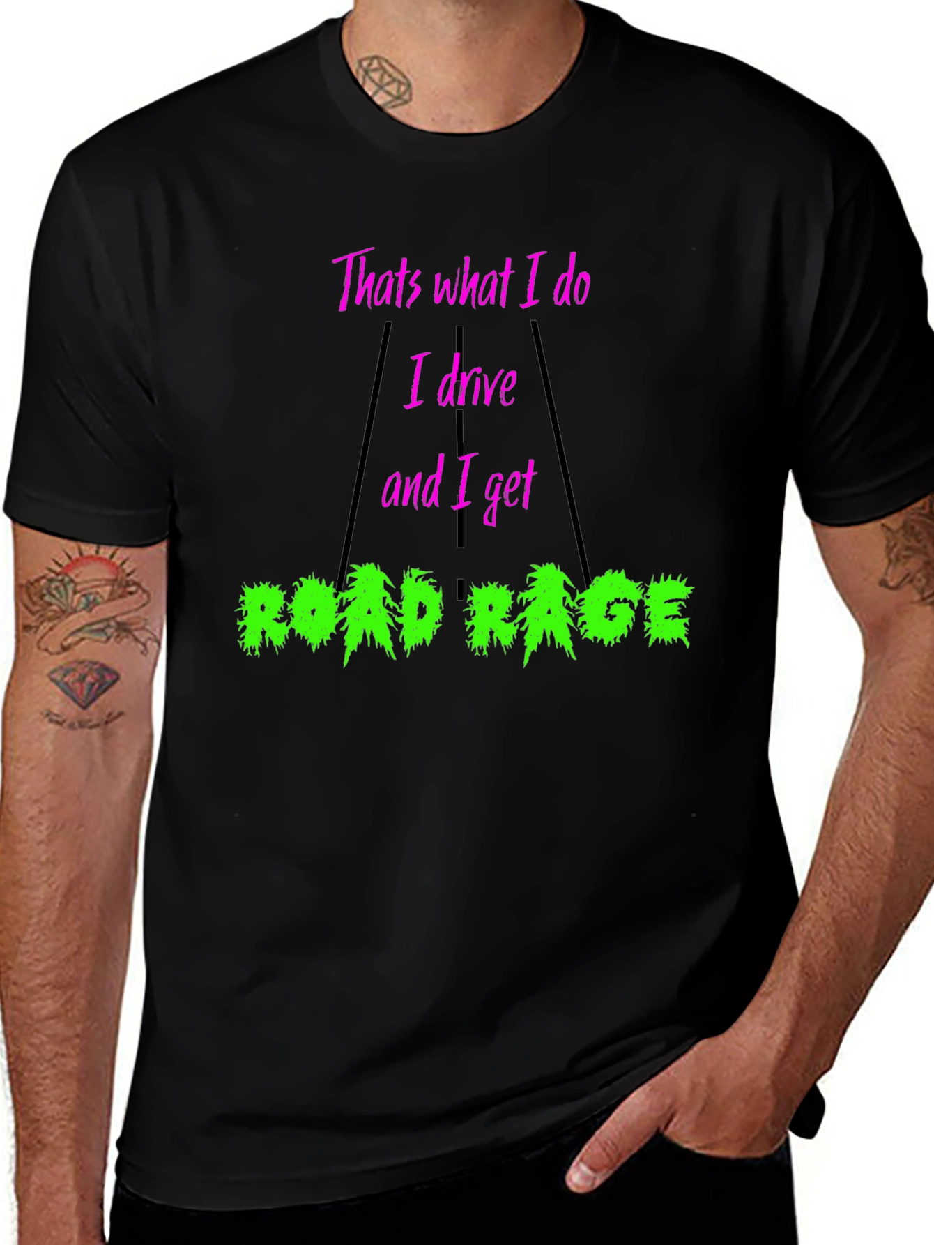 Variant 19 of Road Rage T-Shirt - Drive and Get Angry!