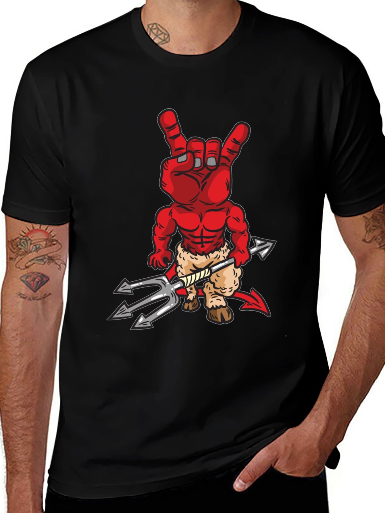 Devil Hand Rock On T-Shirt - Heavy Metal Tee