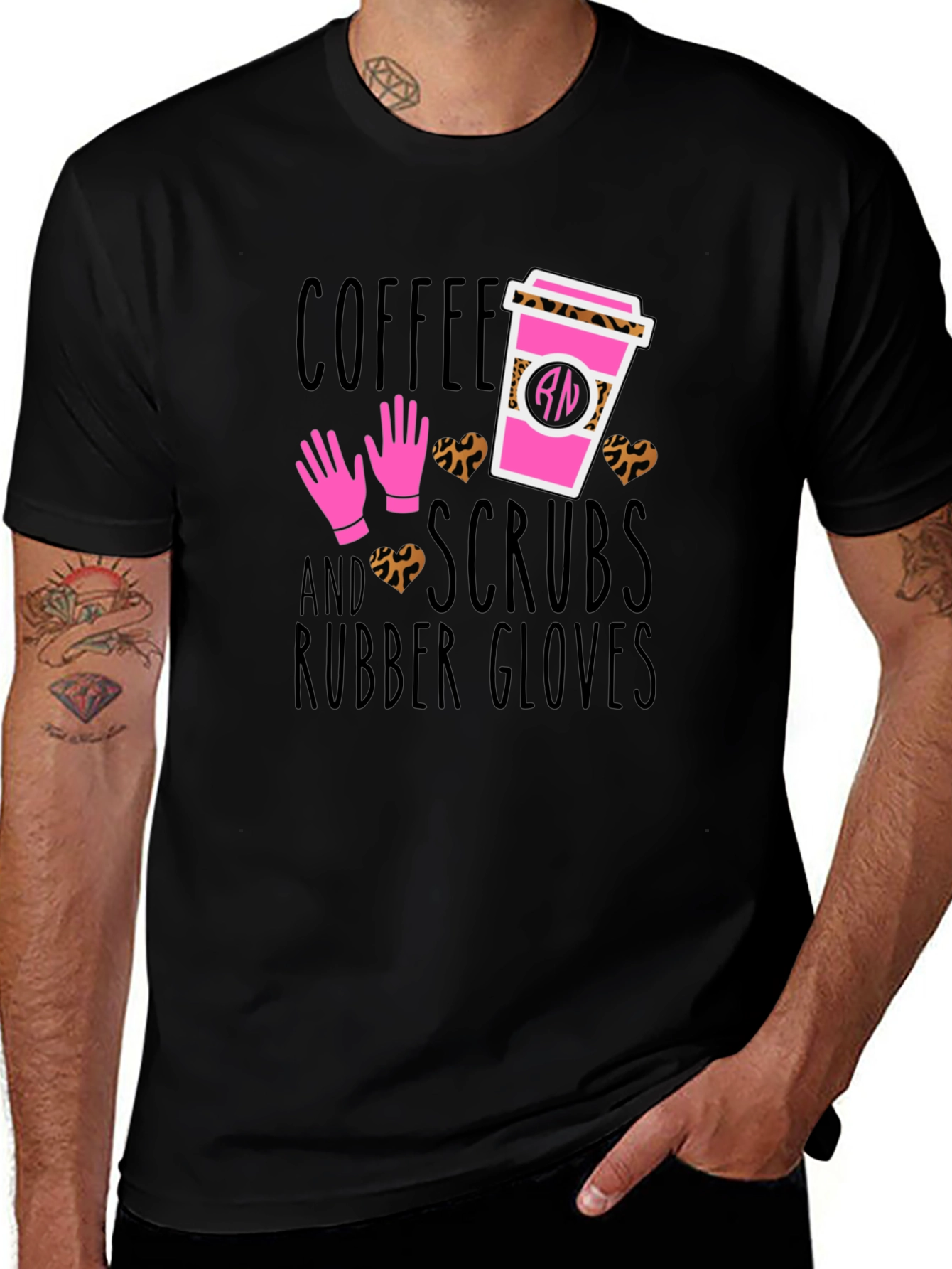 Variant 15 of Coffee Scrubs Rubber Gloves T-Shirt