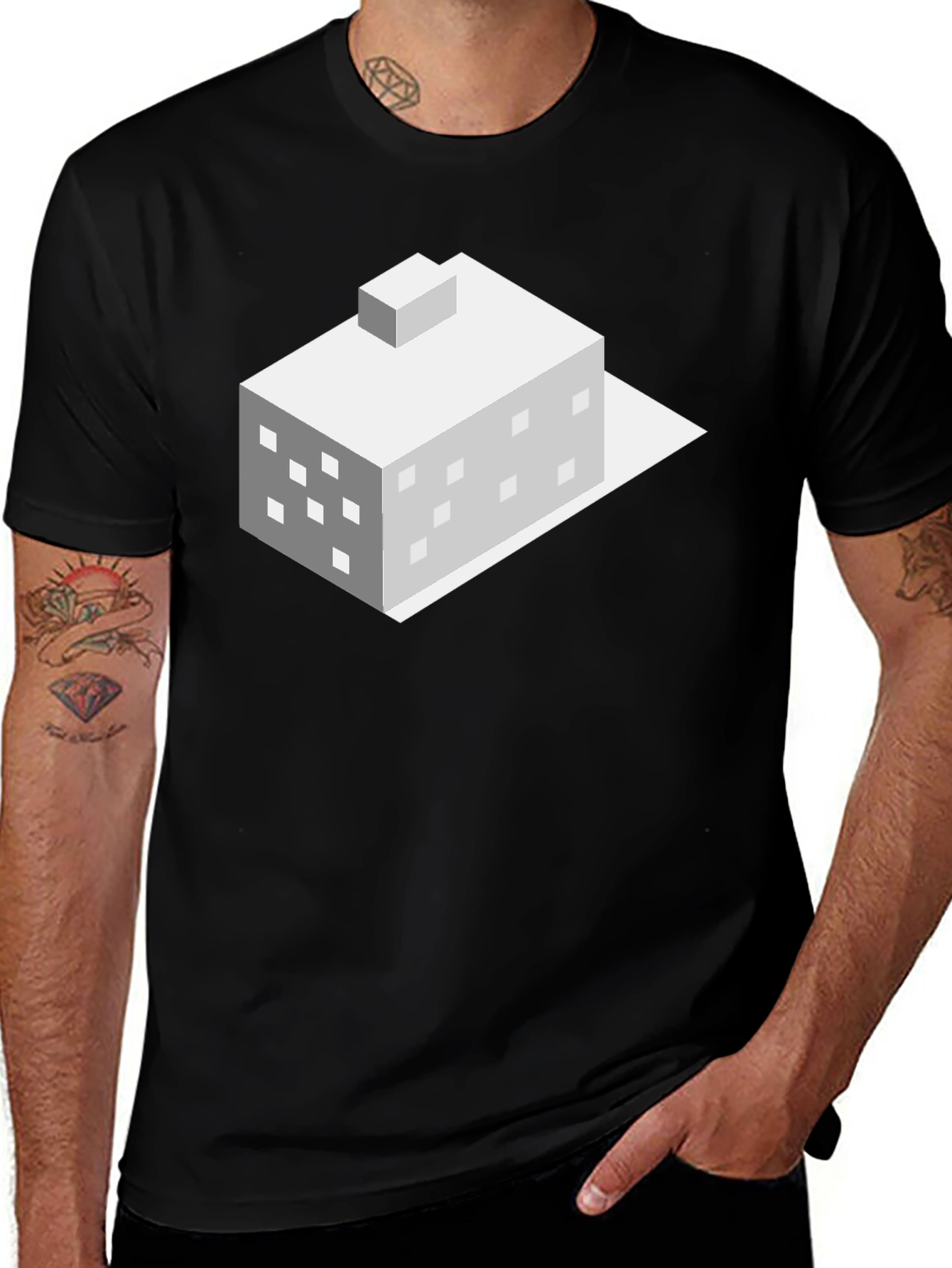 Variant 11 of Isometric Building Graphic Tee - Cool Architect Design