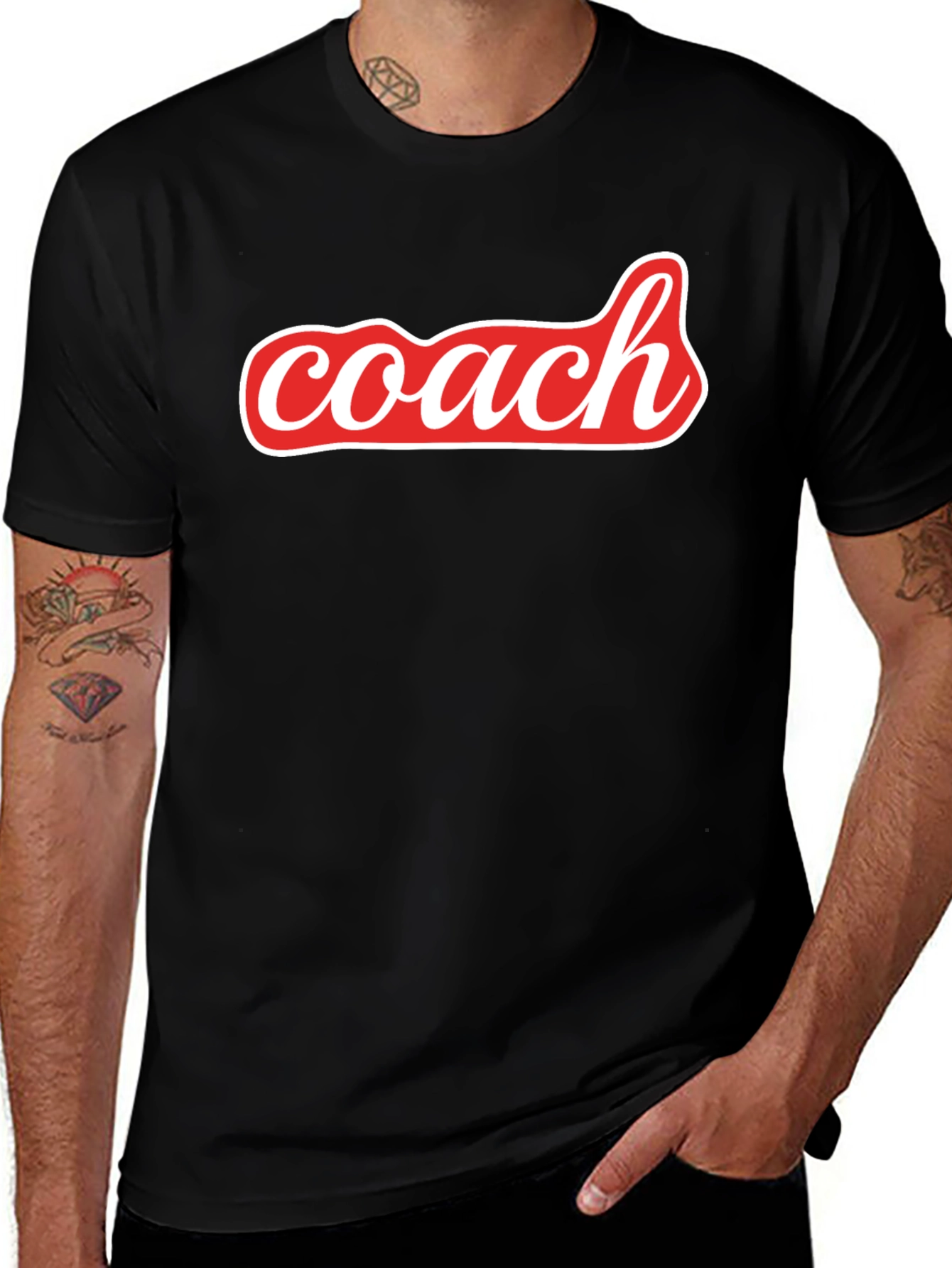 Variant 7 of Coach Graphic Tee - Black Casual Shirt