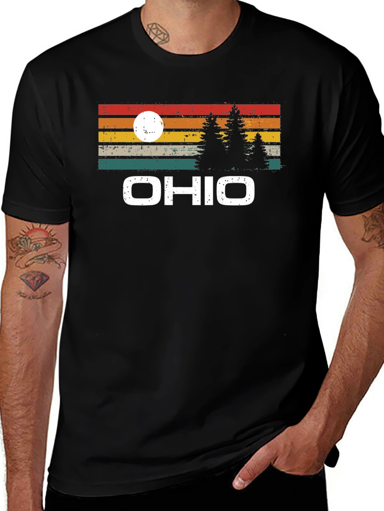 Vintage Ohio Sunset Graphic T-Shirt
