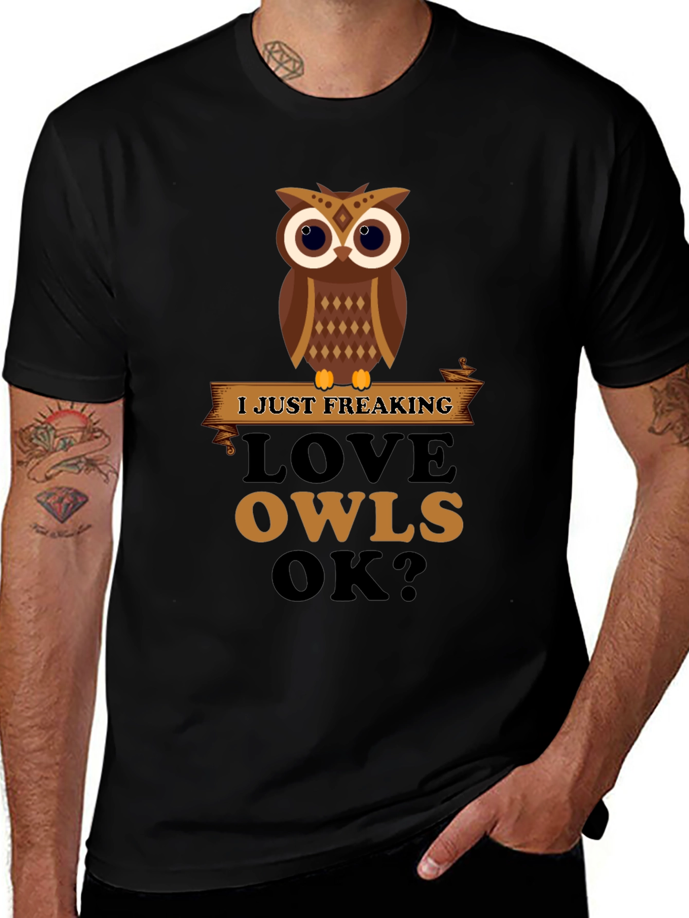 Variant 8 of Funny Owl Lover T-Shirt - I Just Freaking Love Owls OK?