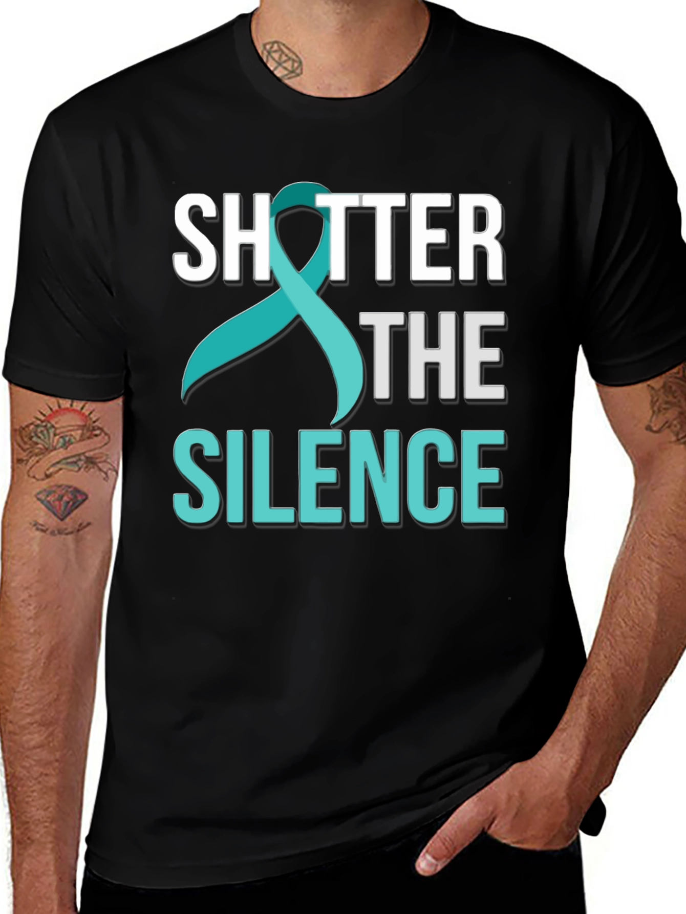 Variant 18 of Shatter the Silence T-Shirt Mental Health Awareness