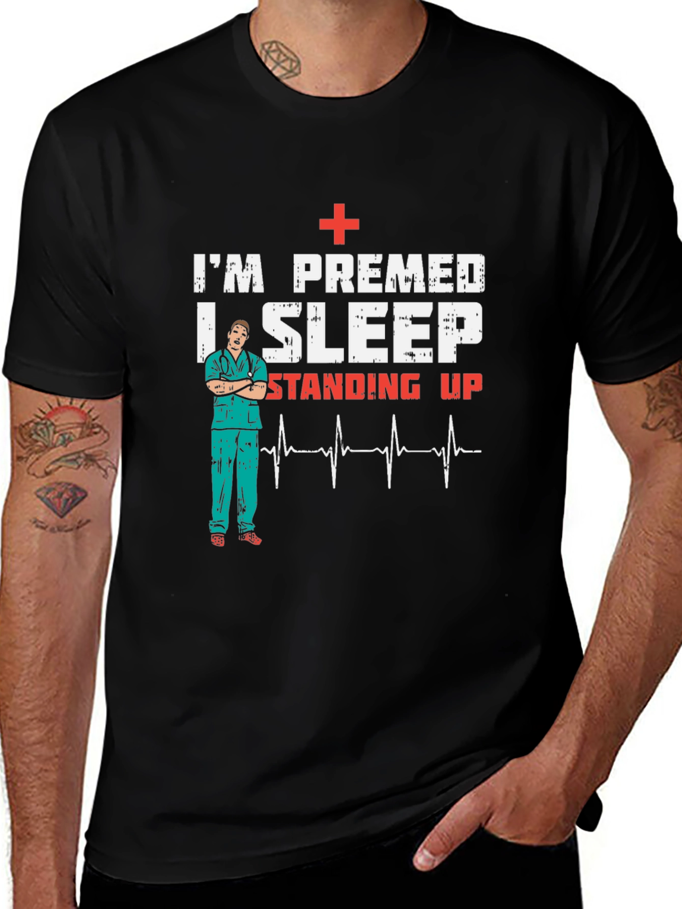 Variant 26 of I'm Premed I Sleep Standing Up T-Shirt