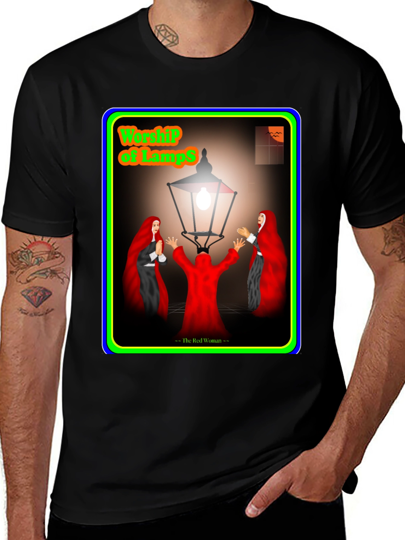 Variant 30 of Worship of Lamps T-Shirt - The Red Woman