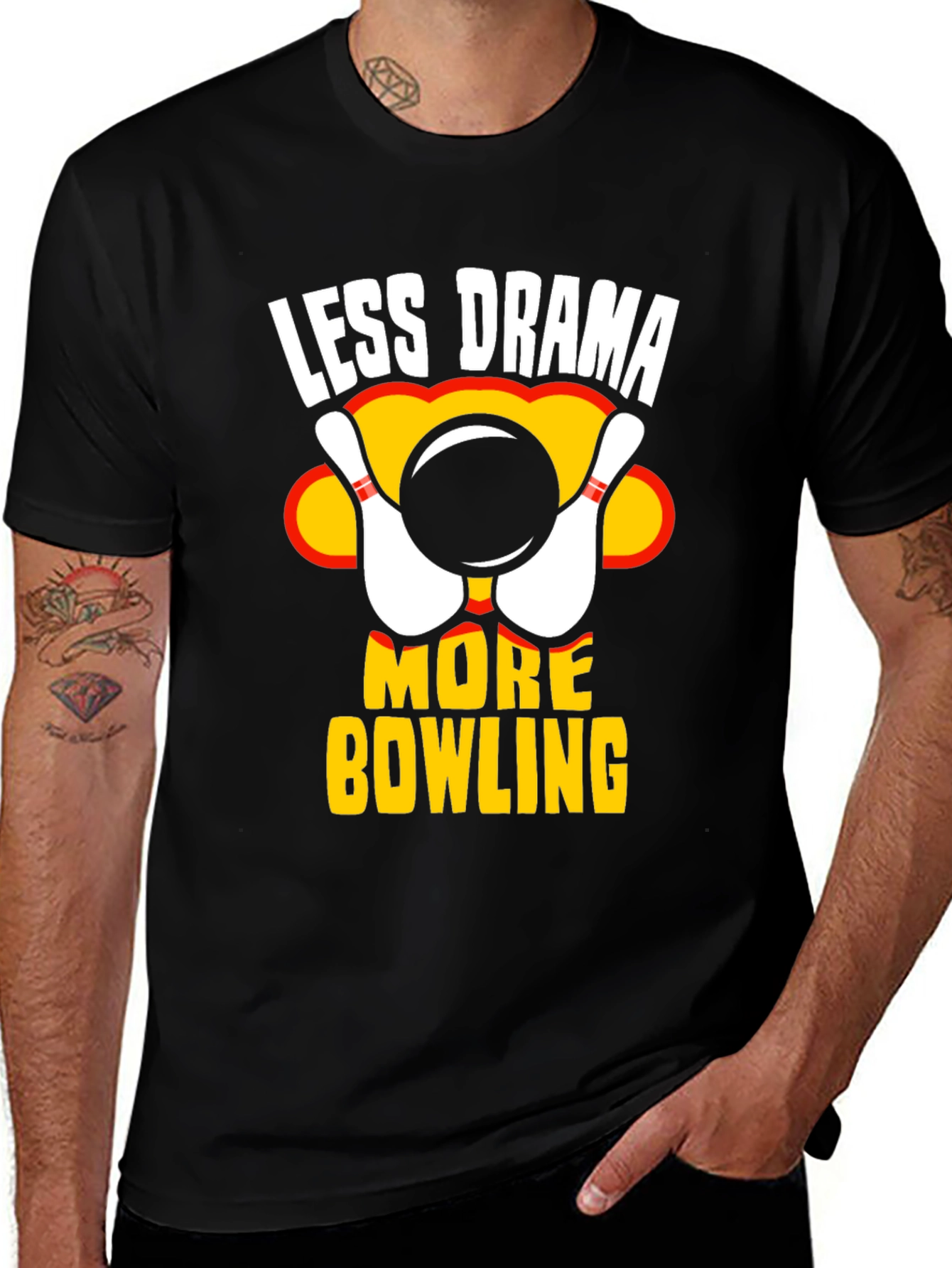 Variant 30 of Less Drama More Bowling T-Shirt