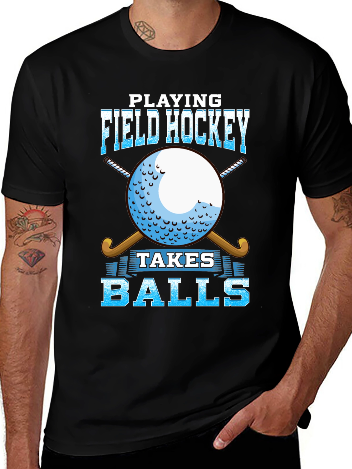 Variant 4 of Field Hockey Takes Balls T-Shirt