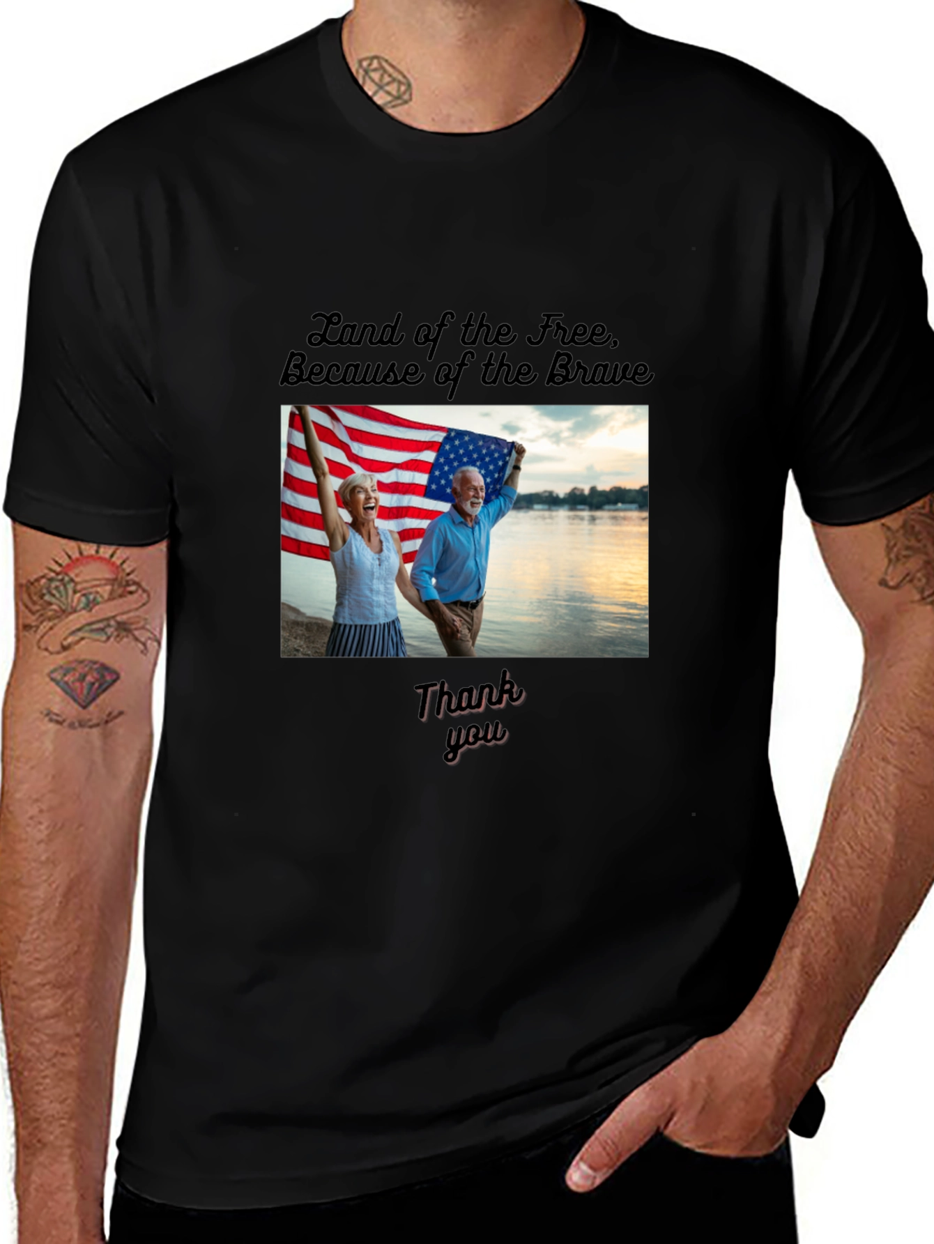 Variant 7 of Patriotic Land of the Free T-Shirt