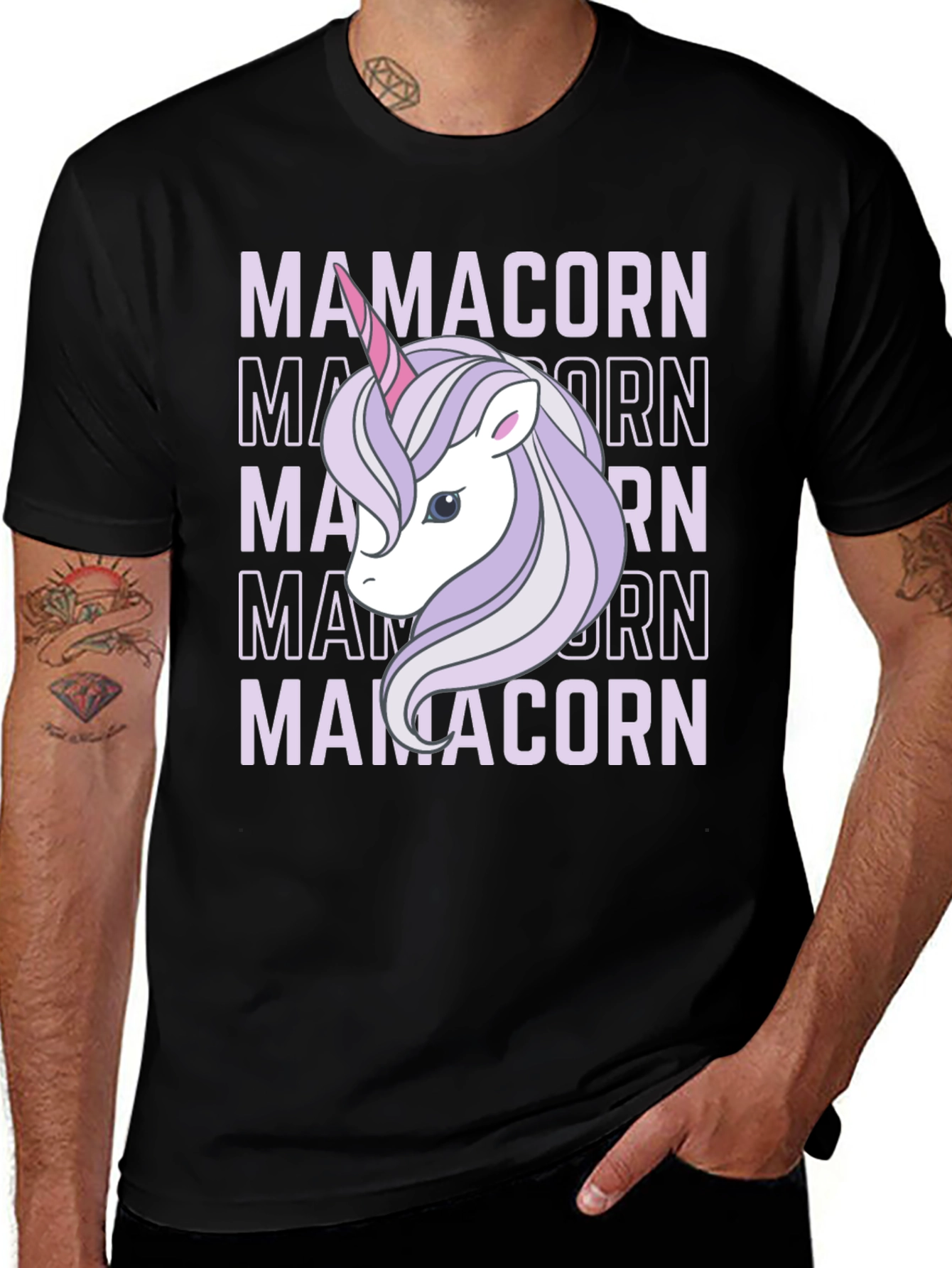Variant 7 of Mamacorn Unicorn Graphic Tee - Fun Mom Shirt