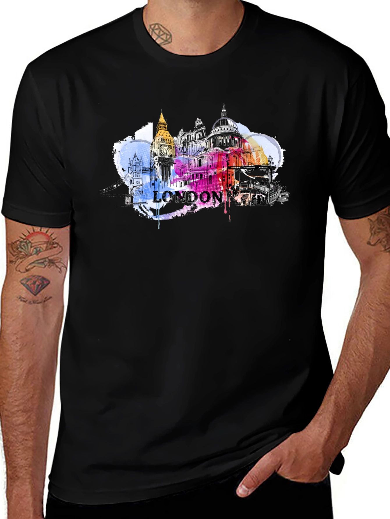 London Skyline Graphic Tee - Stylish Men's T-Shirt