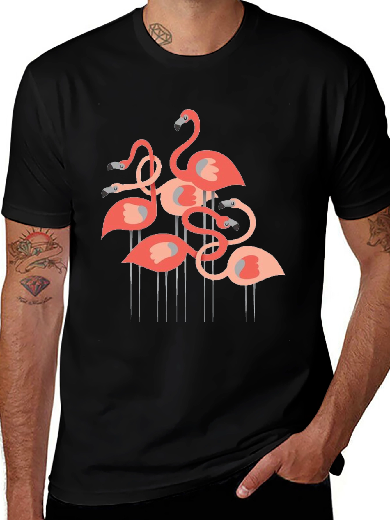 Variant 14 of Flamingo Graphic Tee - Stylish & Fun!