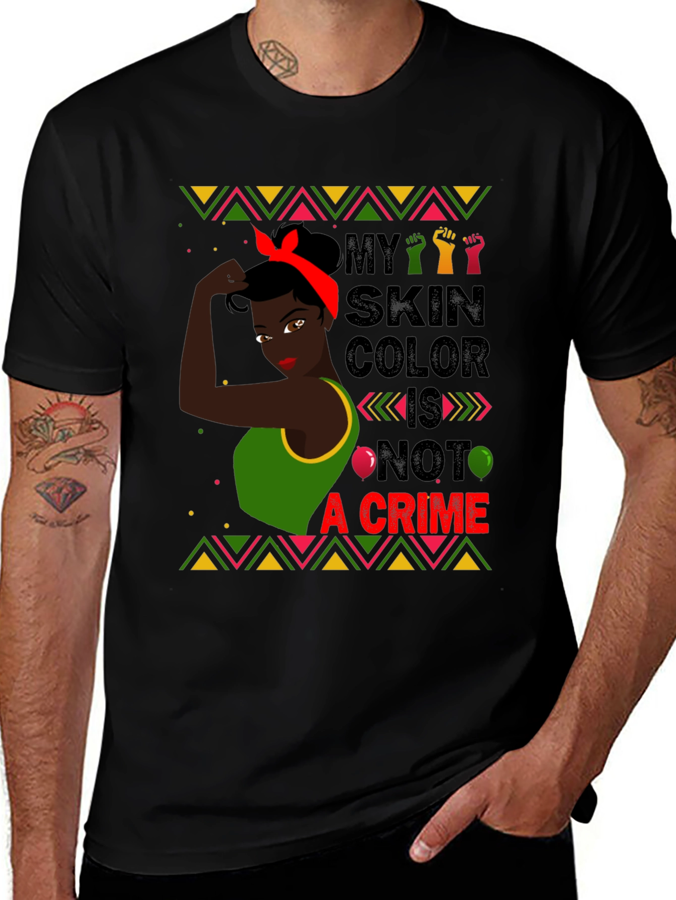 Variant 17 of My Skin Color Is Not A Crime T-Shirt