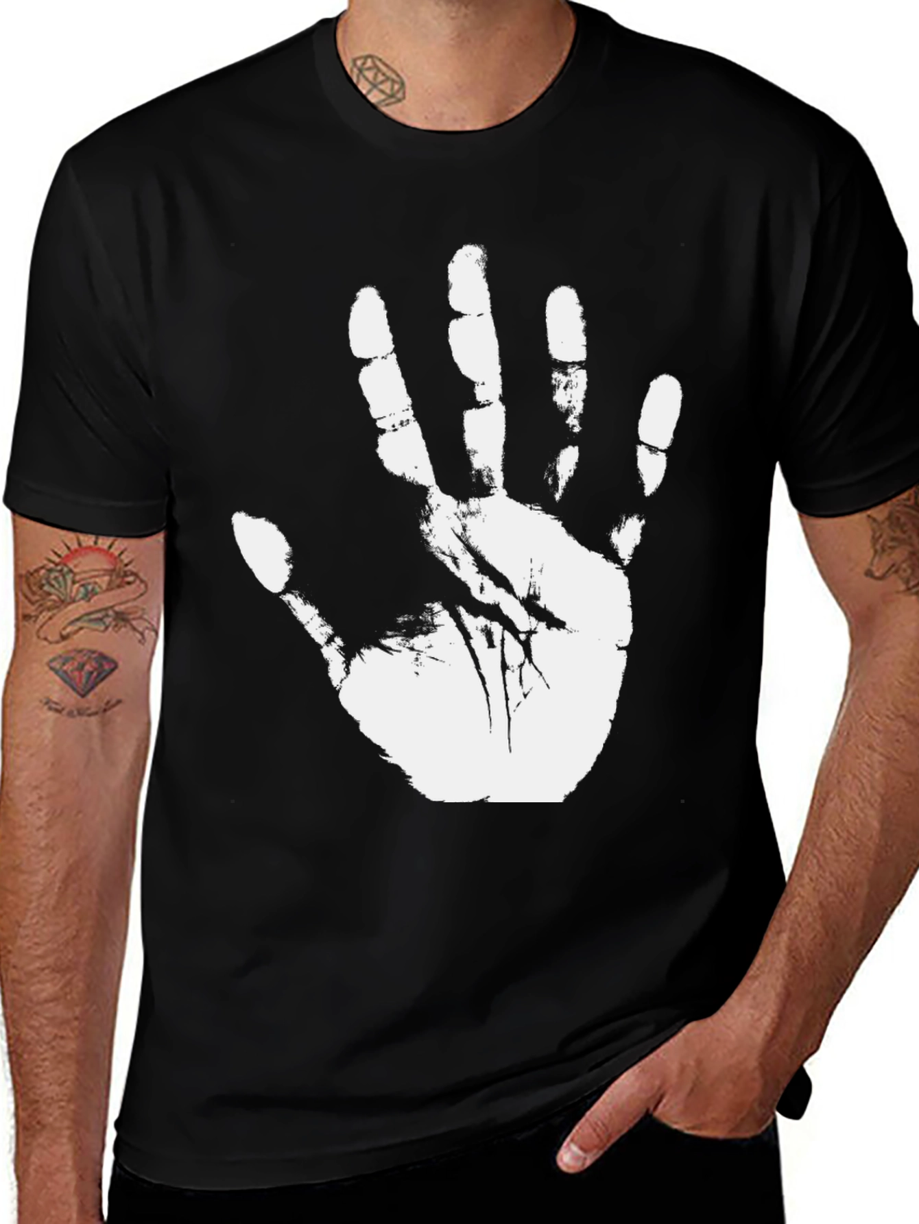Variant 22 of Handprint Black T-Shirt