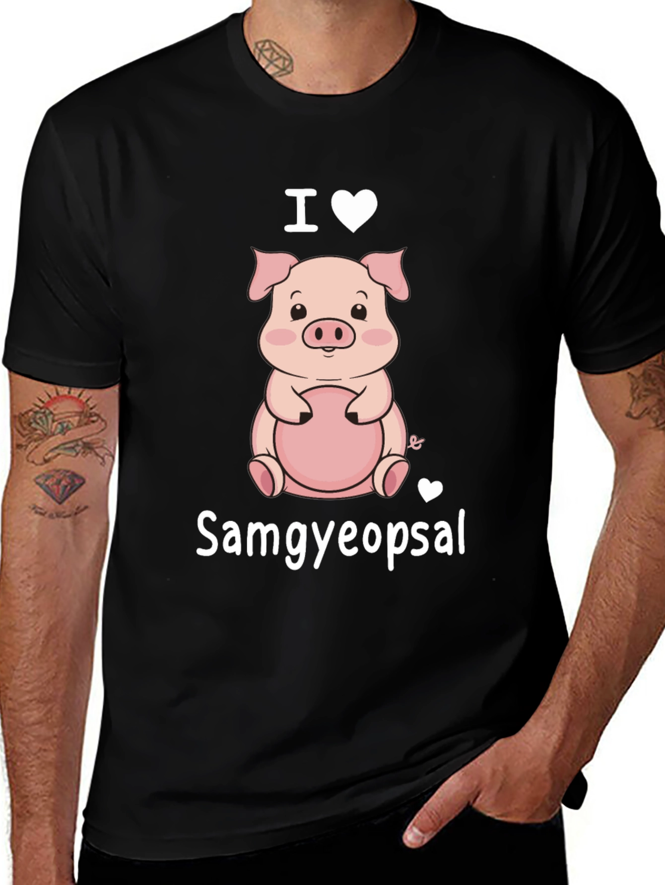 Variant 16 of I Love Samgyeopsal Cute Pig T-Shirt