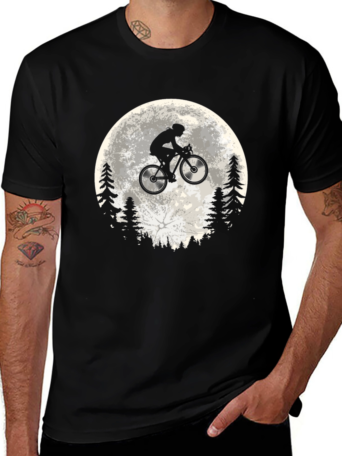 Moonlit Bike Ride Graphic Tee