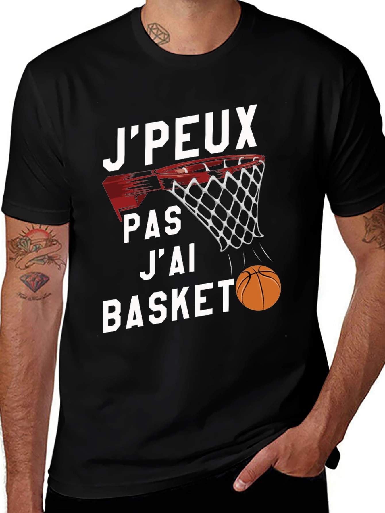 Variant 17 of J'Peux Pas J'ai Basket T-Shirt 