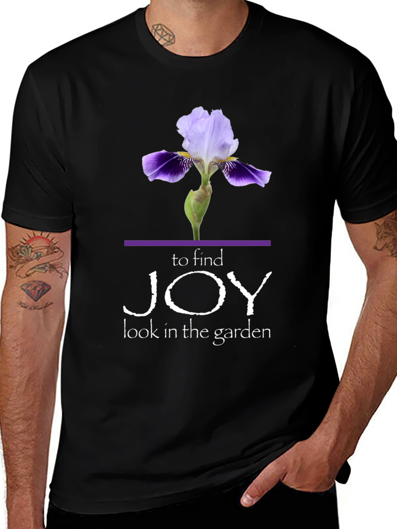 Variant 5 of Joy in the Garden T-Shirt - Floral Design