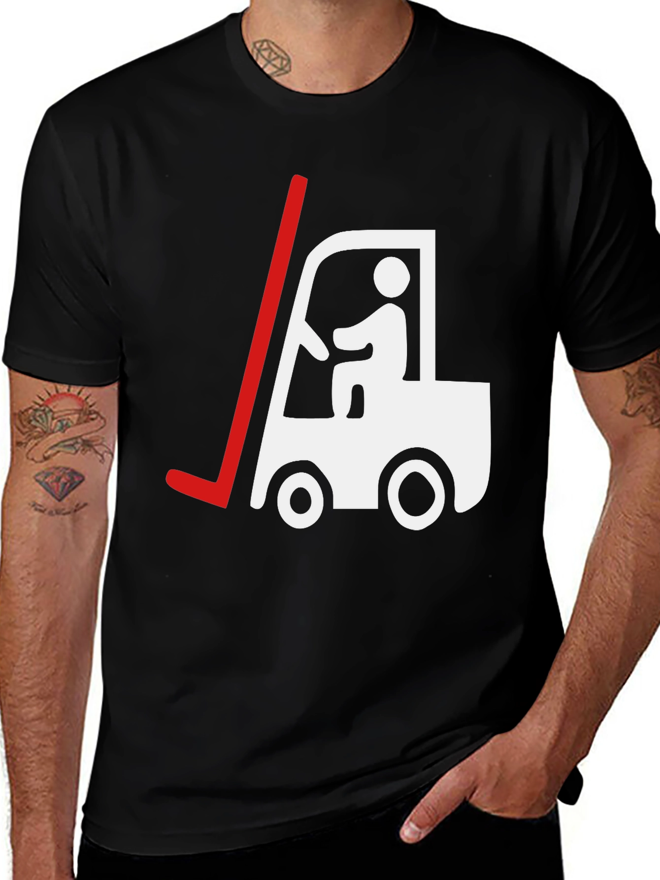 Variant 17 of Forklift Operator T-Shirt - Construction Worker Tee