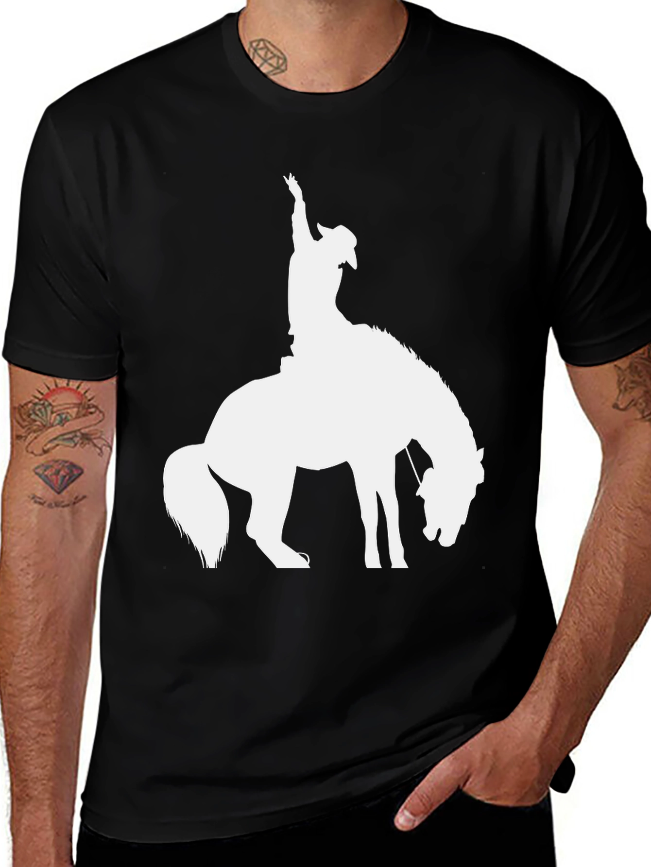 Variant 24 of Cowboy Silhouette Graphic T-Shirt