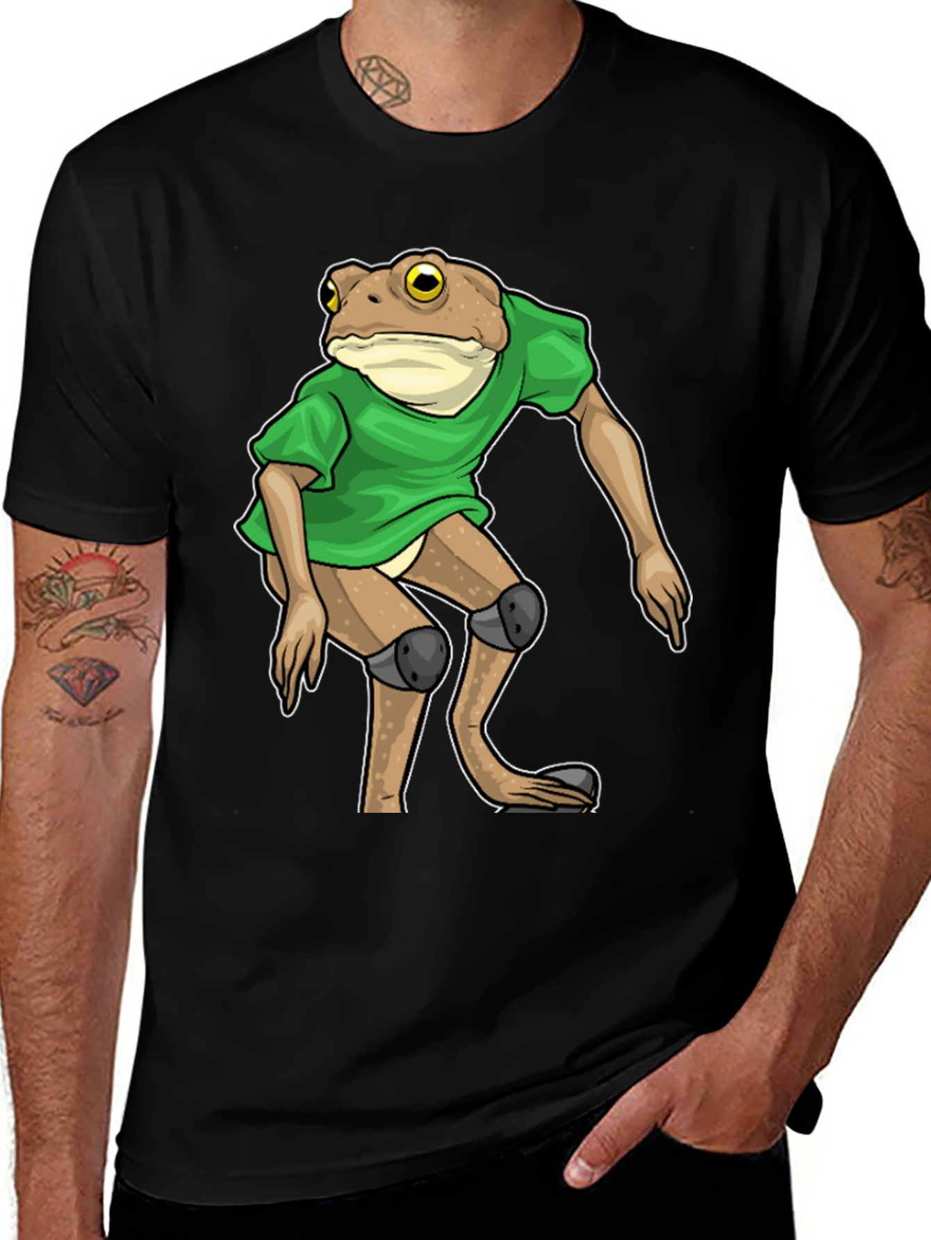 Variant 11 of Frog Skater T-Shirt - Funny Animal Graphic Tee