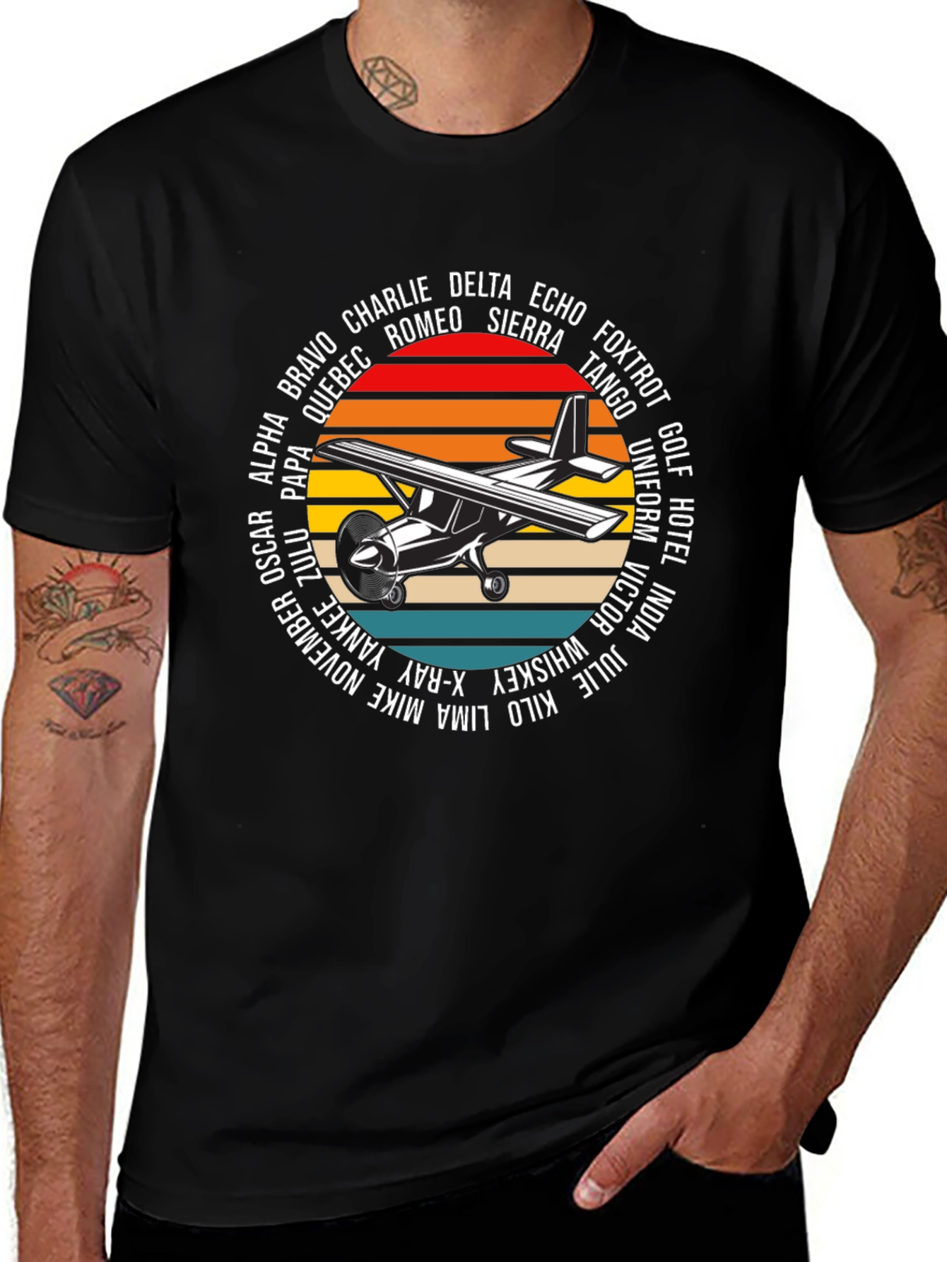 Pilot Alphabet T-Shirt: Airplane Design