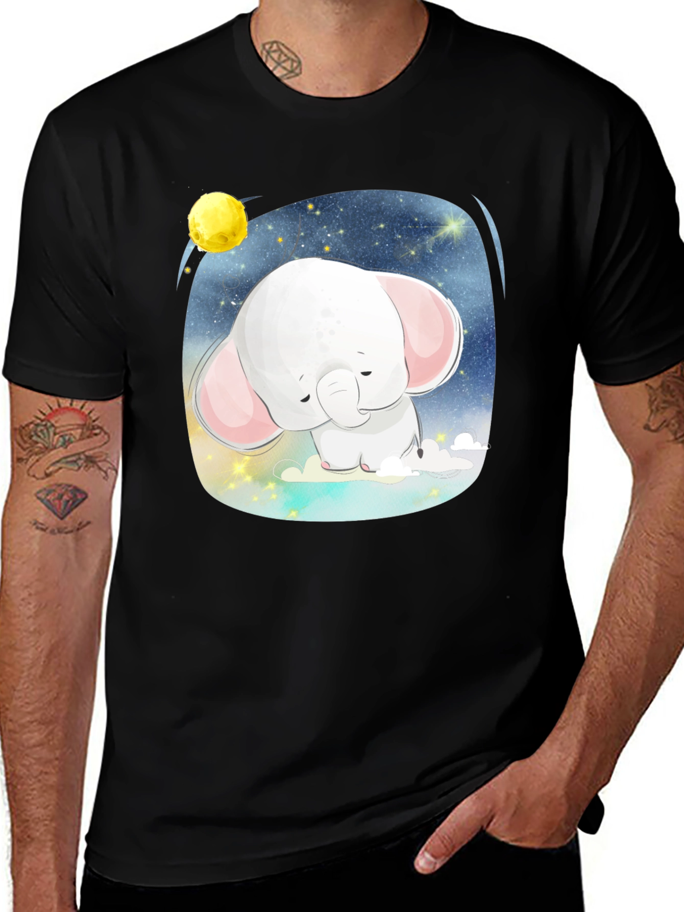Variant 9 of Cute Elephant in the Sky T-Shirt