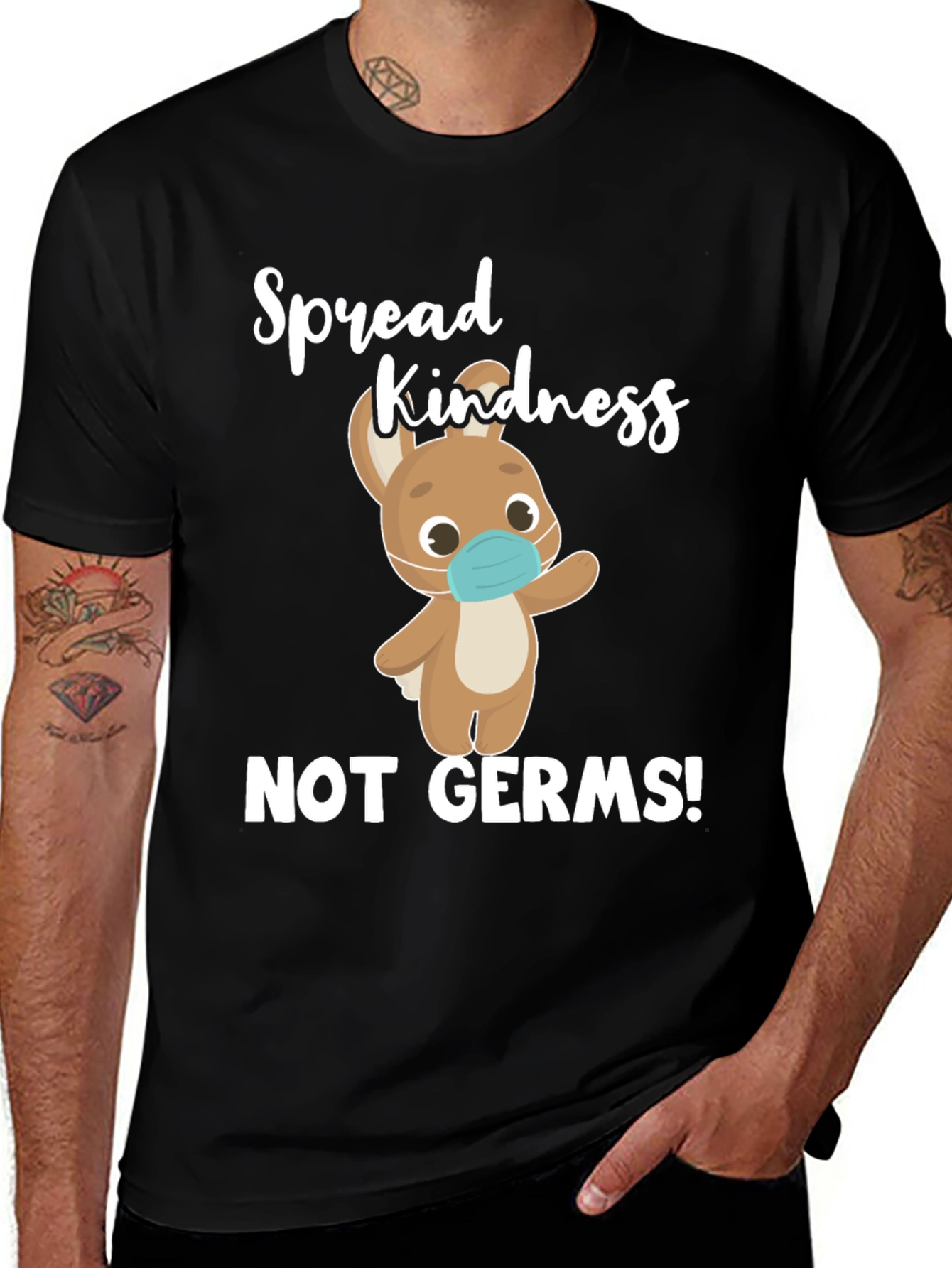 Variant 23 of Spread Kindness Not Germs T-Shirt