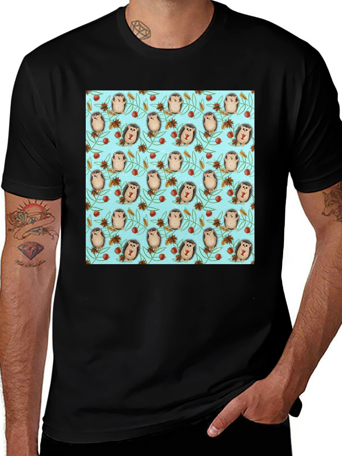 Variant 14 of Hedgehog Pattern T-Shirt