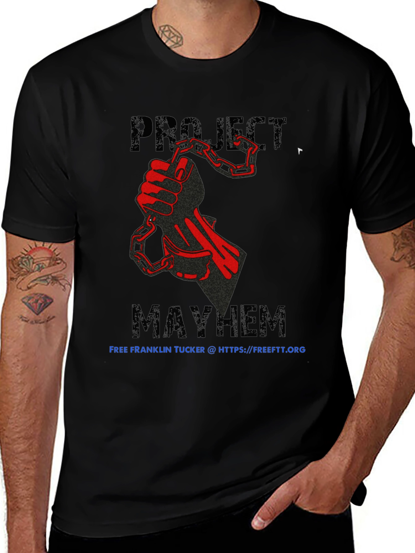 Variant 23 of Project Mayhem Graphic T-Shirt - Black